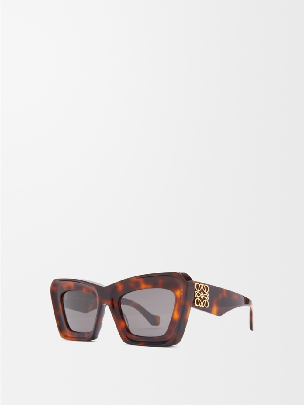 Loewe Tortoise Cateye Frame Sunglasses - Brown & Gold